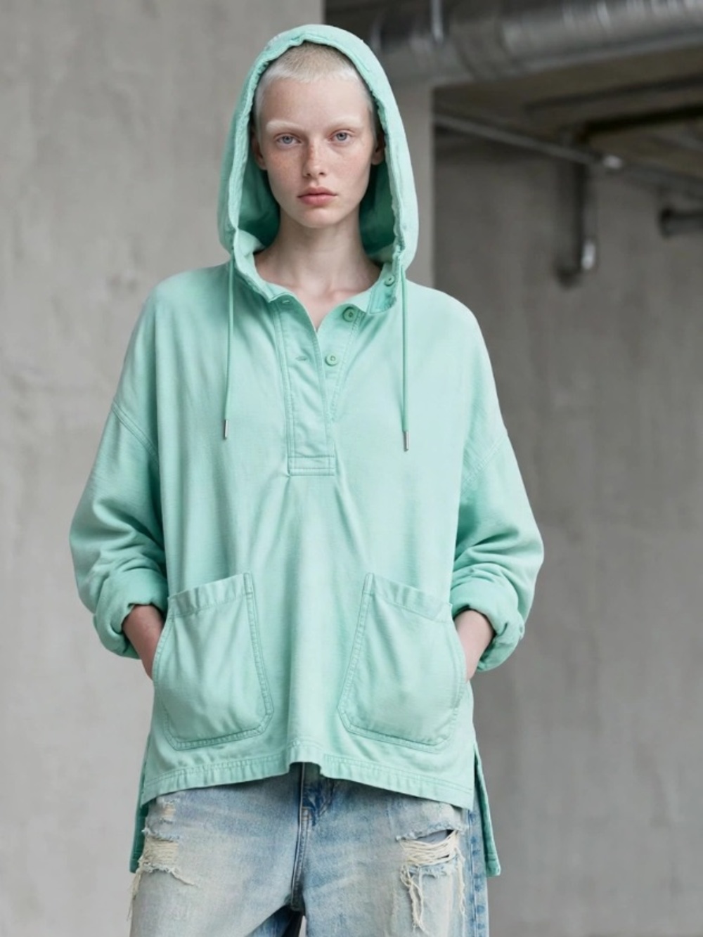 Gap denim hi Lo hoodie